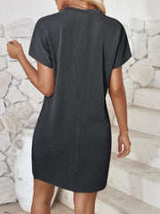 Round Neck Short Sleeve Mini Dress Trendsi