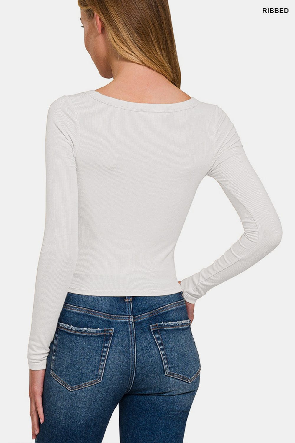 Zenana Scoop Neck Long Sleeve T-Shirt Trendsi