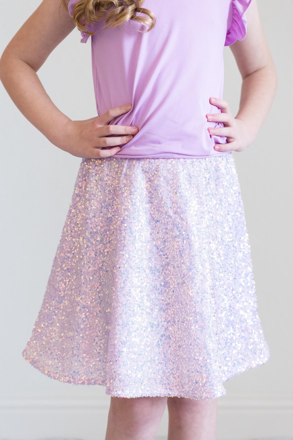 SALE Lavender Sequin Twirl Skirt