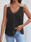 Full Size Lace Detail V-Neck Tank Trendsi