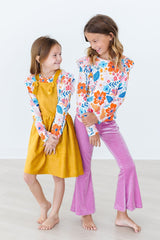 Colorful Carnations L/S Ruffle Tee - Mila & Rose ®