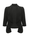 Three-Quarter Sleeve Blazer - Trendsi