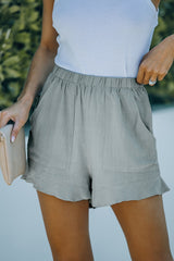 Elastic Waist Shorts with Pockets Trendsi