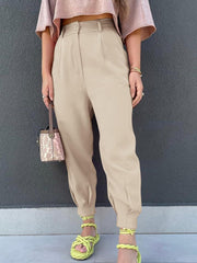 High Waist Cropped Pants - Flyclothing LLC