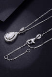 1.5 Carat Moissanite 925 Sterling Silver Teardrop Necklace Trendsi