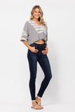 Judy Blue Full Size High Waist Handsand Skinny Jeans - Trendsi