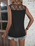 Lace Detail V-Neck Tank - Flyclothing LLC