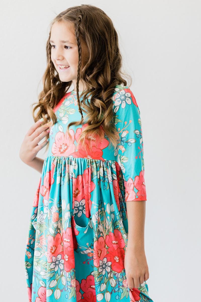 After the Rain 3/4 Sleeve Pocket Twirl Dress - Mila & Rose ®