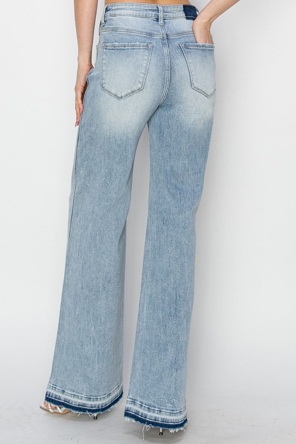 Risen Full Size High Rise Wide Leg Jeans - Trendsi