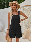 Square Neck Wide Strap Romper - Flyclothing LLC