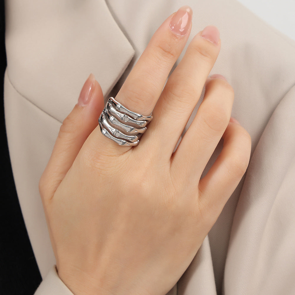 Titanium Steel Multi-Layered Ring - Trendsi