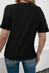 Round Neck Short Sleeve T-Shirt Trendsi