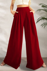 High Waist Wide Leg Pants Trendsi