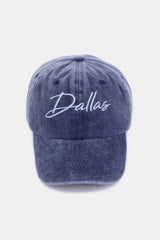 Gorra de béisbol lavada con bordado DALLAS de Zenana