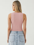 Round Neck Cropped Tank - Trendsi