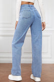 High Waist Straight Jeans - Flyclothing LLC