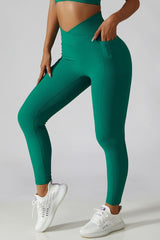 Basic Bae Crossover Waist Active Leggings - Trendsi