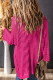 Openwork Open Front Long Sleeve Cardigan - Flyclothing LLC