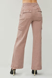 RISEN Full Size High Rise Wide Leg Cargo Jeans - Trendsi