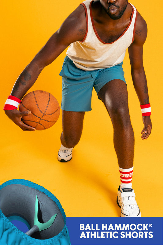 The Pick-up Game | Tonal Blue Ball Hammock® 5 Inch Athletic Shorts