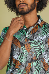 The Botanist | Tropical Leaves Men’s Polo - Shinesty