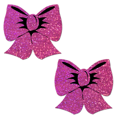 Pastease: Glittering Hot Pink Bow Pasties