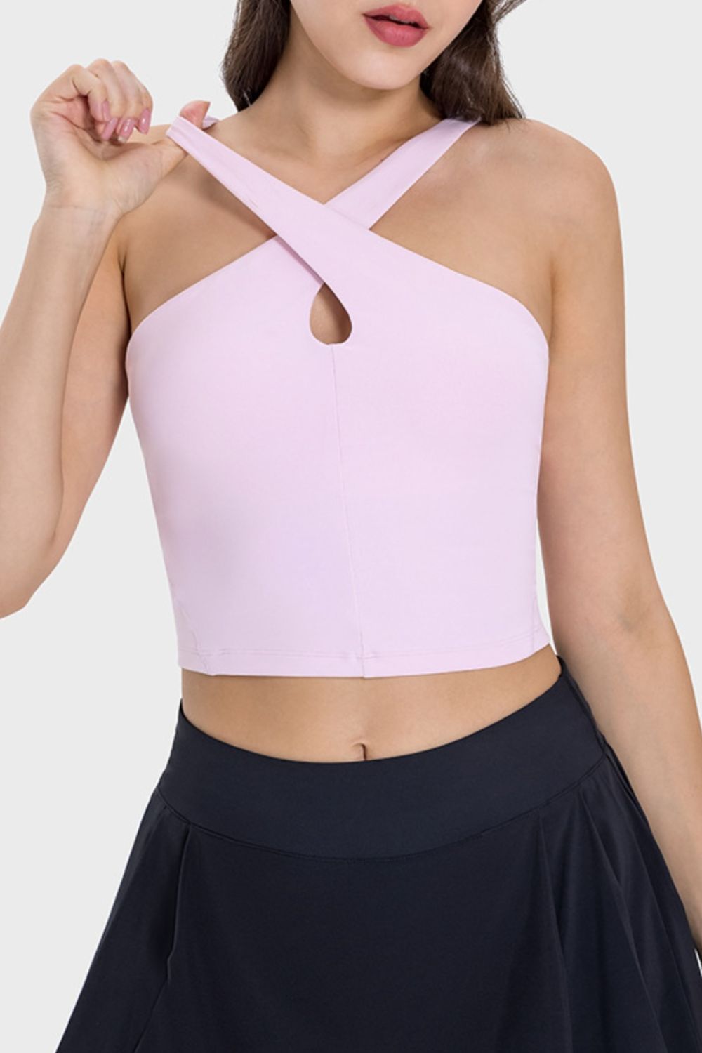 Crisscross Grecian Neck Active Cami - Flyclothing LLC