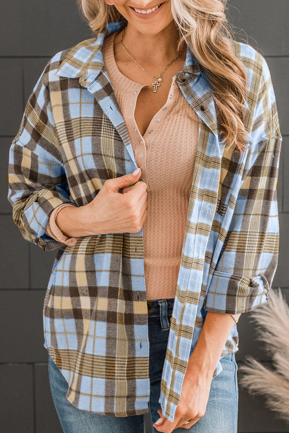 Wear Women's Dallas Cowboys Flannel Long Sleeve T-Shirt