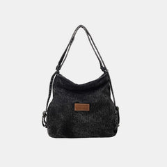 Adjustable Strap Denim Shoulder Bag - Trendsi