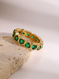 18K Gold-Plated Inlaid Zircon Ring