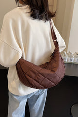 Bolso bandolera con correa ajustable y acolchado a cuadros