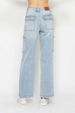 Judy Blue Full Size High Waist Straight Cargo Jeans - Trendsi