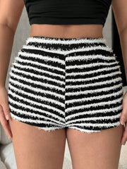 Striped High Waist Shorts