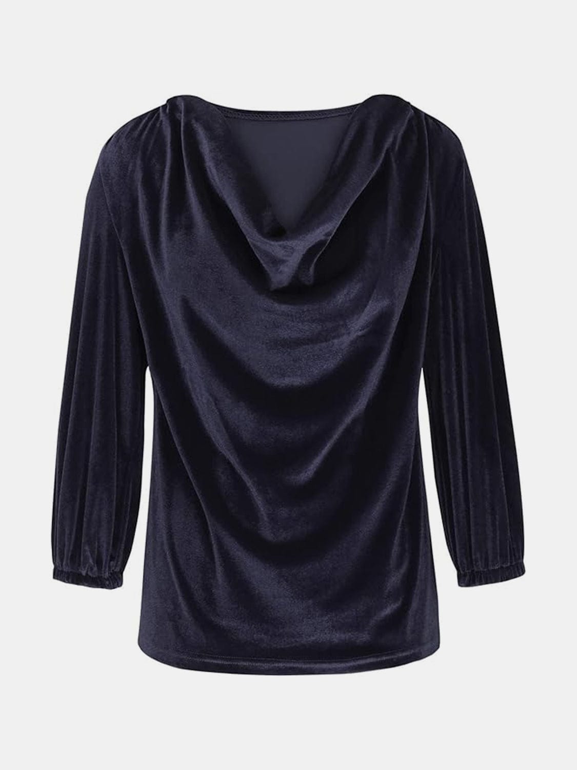 Cowl Neck Three-Quarter Sleeve Top - Trendsi