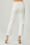 RISEN Full Size High Waist Rolled Hem Straight Jeans - Trendsi