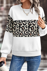 Leopard Dropped Shoulder Sweatshirt