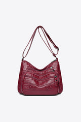 PU Leather Adjustable Strap Shoulder Bag - Flyclothing LLC