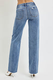 RISEN Full Size High Rise Straight Leg Jeans with Pockets - Trendsi