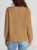 Full Size Texture Round Neck Long Sleeve Sweatshirt - Trendsi