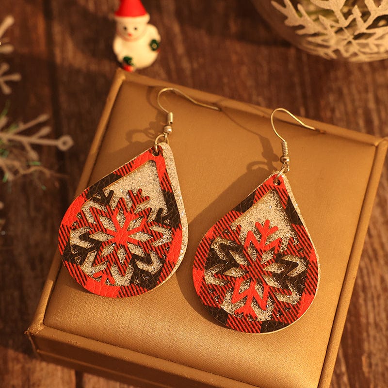 PU Leather Teardrop Shape Earrings - Trendsi