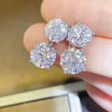 10 Carat Moissanite 925 Sterling Silver Earrings Trendsi