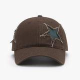 Adjustable Star Raw Hem Cap - Flyclothing LLC