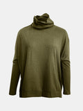 Full Size Waffle Knit Turtleneck Long Sleeve T-Shirt - Trendsi