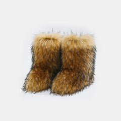 Thermal Fuzzy Platform Boots - Trendsi