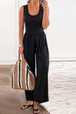 Full Size Scoop Neck Wide Strap Jumpsuit Trendsi