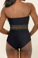 Geometric Tube Sleeveless One-Piece Swimwear Trendsi