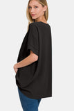 Zenana Full Size V-Neck Short Sleeve Top - Flyclothing LLC