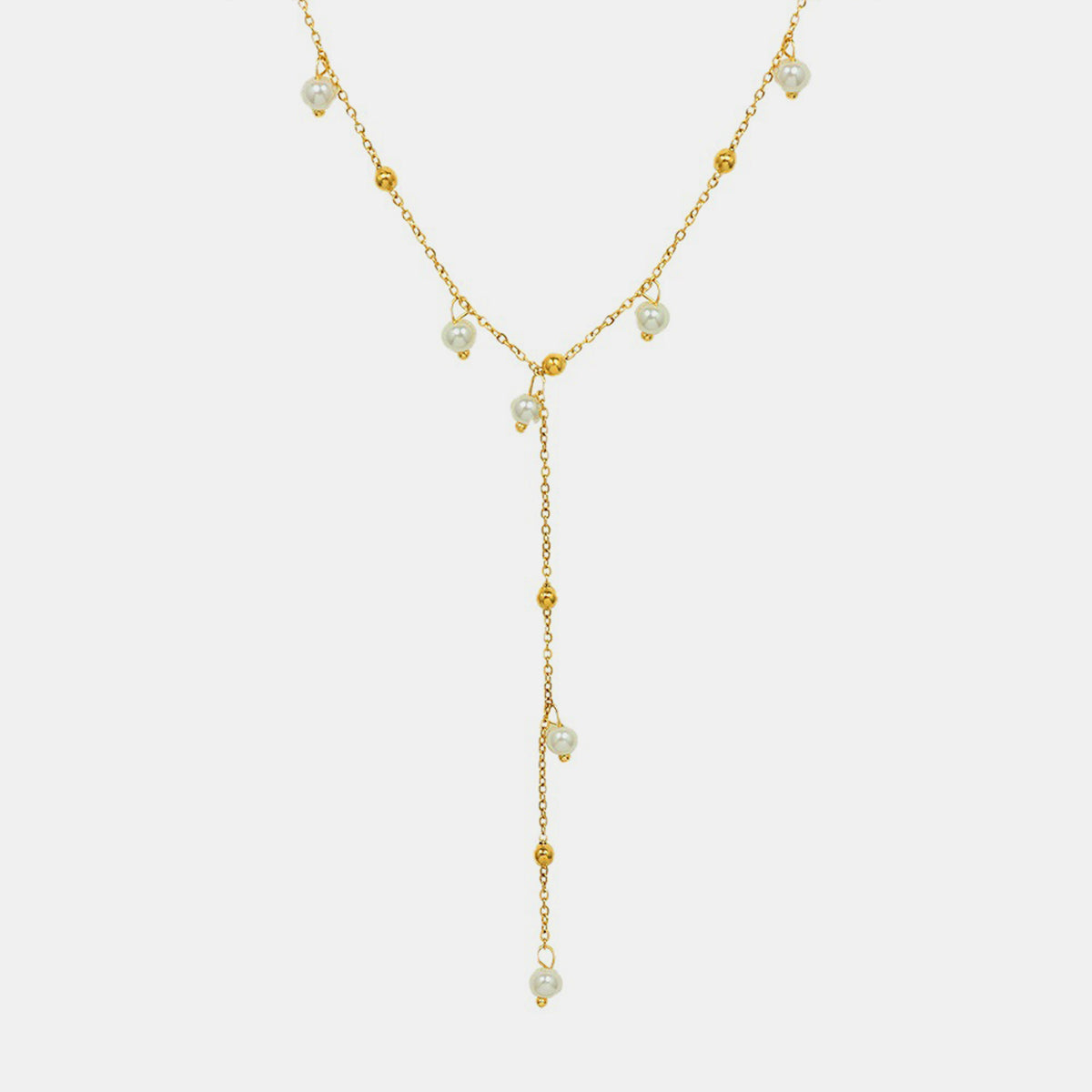 18K Gold-Plated Pearl Drop Necklace Trendsi