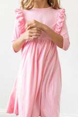 Bubblegum Pink Ruffle Twirl Dress - Mila & Rose ®