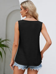 V-Neck Wide Strap Tank - Flyclothing LLC